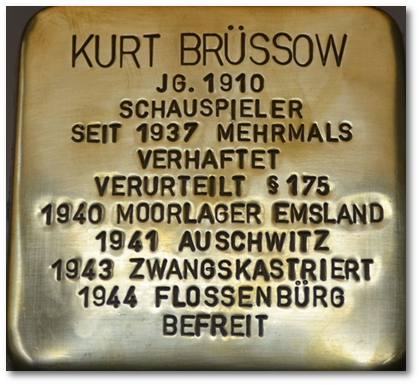 Ein Stolperstein für Kurt Brüssow in Greifswald