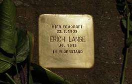 Stolpersteine Gelsenkirchen - Erich Lange