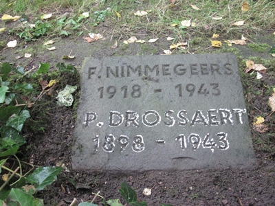 Letzte Ruhestätte von Petrus Gustaaf Droessaert ist ein Doppelgrab auf dem Westfriedhof in Gelsenkirchen