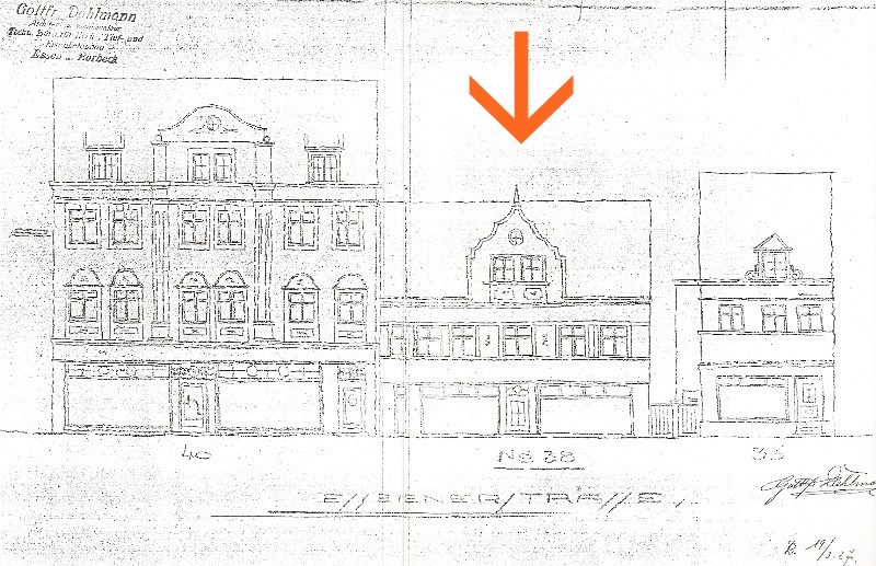 Das Haus Essener Strasse 38 im Jahre 1927