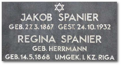 Ein Grabstein in Gelsenkirchen-ckendorf erinnert an das Ehepaar Spanier 