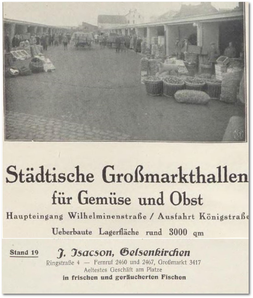 Stand Isaac Isacson in den Stdtischen Gromarkthallen, 1927