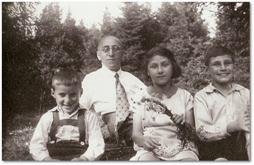 Ernst, Moritz, Hilde und Klaus Back um 1933