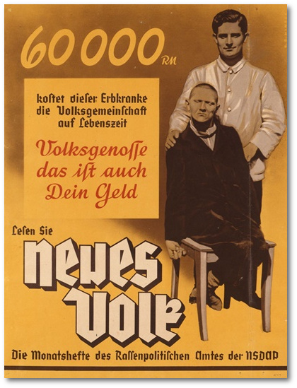 NS-Propagandaplakat zu Eugenik und Euthanasie