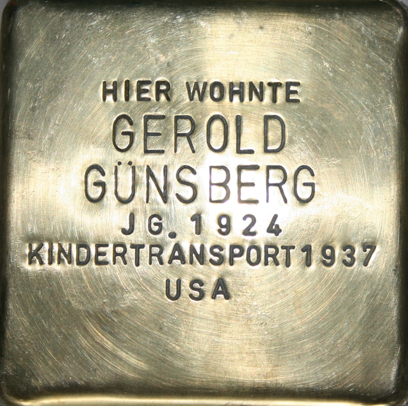 Stolpersteine Gelsenkirchen - Gerold Günsberg Stolpersteine Gelsenkirchen - Gerold Günsberg