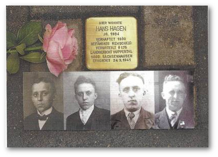 Im Oktober 2016 wurden in NRW vier neue Stolpersteine in Erinnerung an Männer verlegt, die im so genannten 'Dritten Reich' als Homosexuelle verfolgt wurden