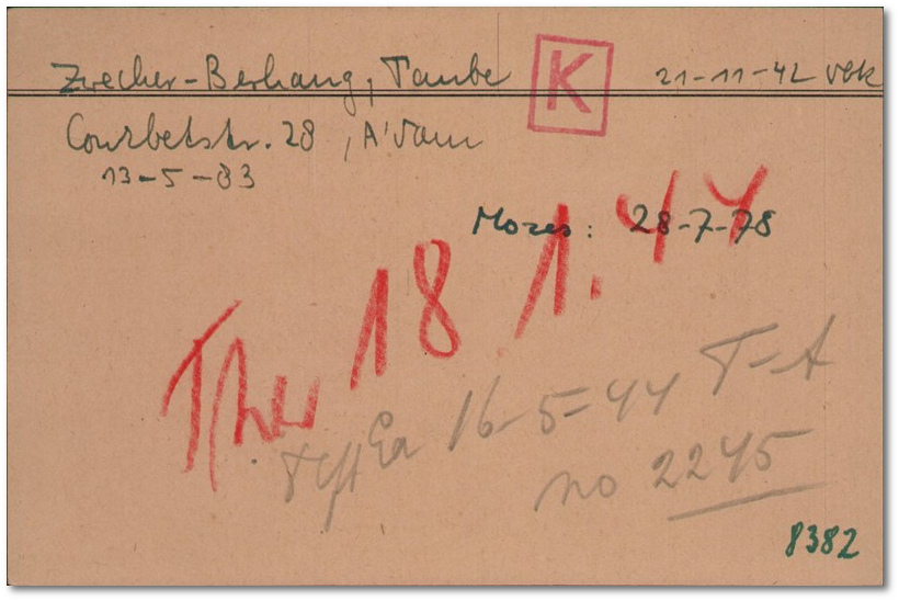 Karteikarte, Kartothek des Judenrats in Amsterdam, Arolsen Archives