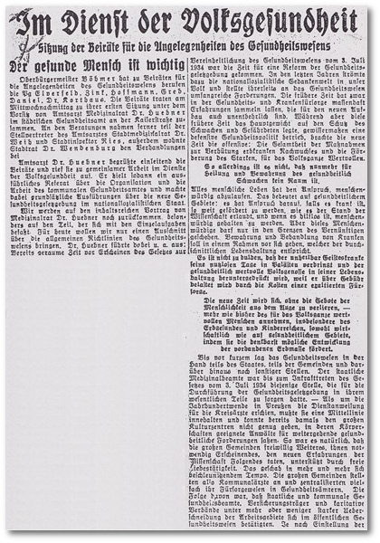 NS-Propaganda in der Gelsenkirchener Allgemeine Zeitung, Ausagabe vom 28.2.1936