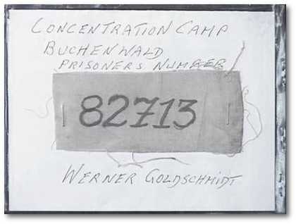 Buchenwalder Hftlingsnummer von Werner Goldschmidt